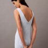 Vestido midi sin mangas de punto bouclé