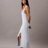 Vestido midi sin mangas de punto bouclé