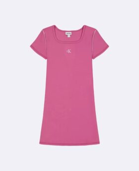 Vestido mini de camiseta con Monogram para niñas Vestido mini de camiseta con Monogram para niñas