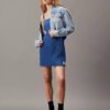 Vestido mini de Denim con aberturas Vestido mini de Denim con aberturas