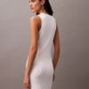 Vestido mini sin mangas acanalado Vestido mini sin mangas acanalado