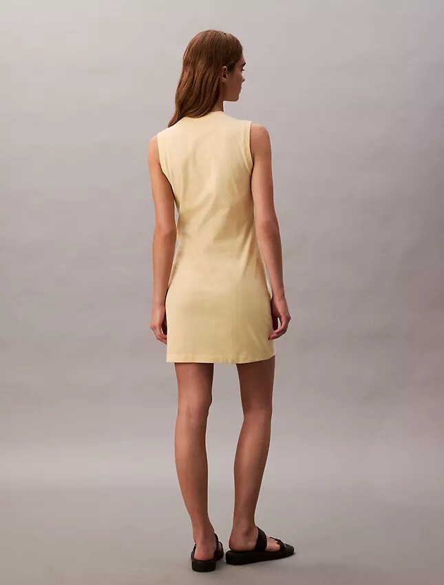Vestido mini sin mangas con estampado de logotipo Vestido mini sin mangas con estampado de logotipo