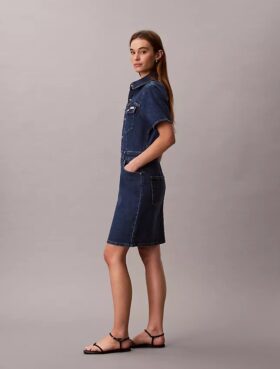 Vestido mini trucker de Denim Vestido mini trucker de Denim