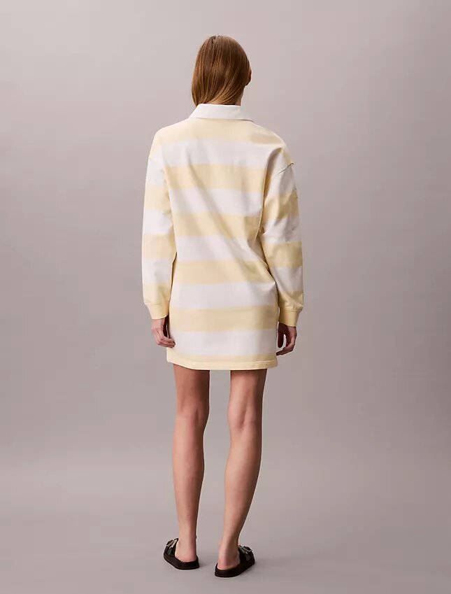 Vestido polo mini con rayas universitarias Vestido polo mini con rayas universitarias