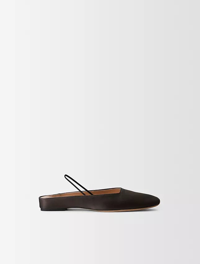 Zapatos planos de satén de seda Lana Zapatos planos de satén de seda Lana